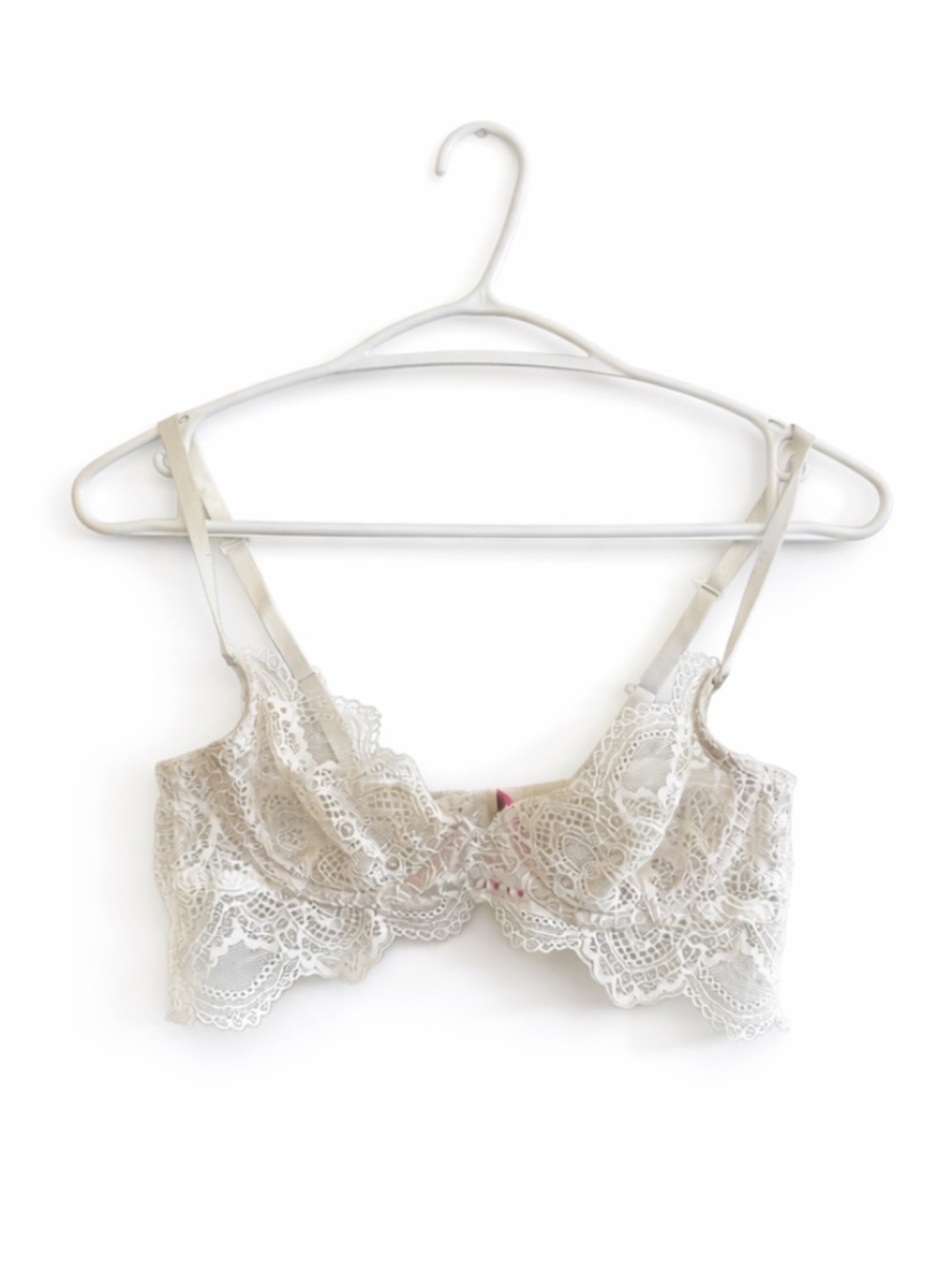 La SENZA DIVA Demi Scalloped Lace Ivory Underwire Bra 34B